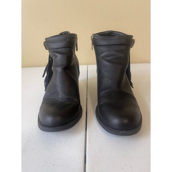 Sam Edelman CIRCUS Black Fringe Ankle Boots Booties size 8 Tassel Western Trendy - Picture 4 of 16